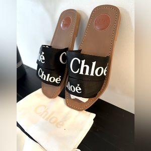 Chloe Woody Logo Sandal